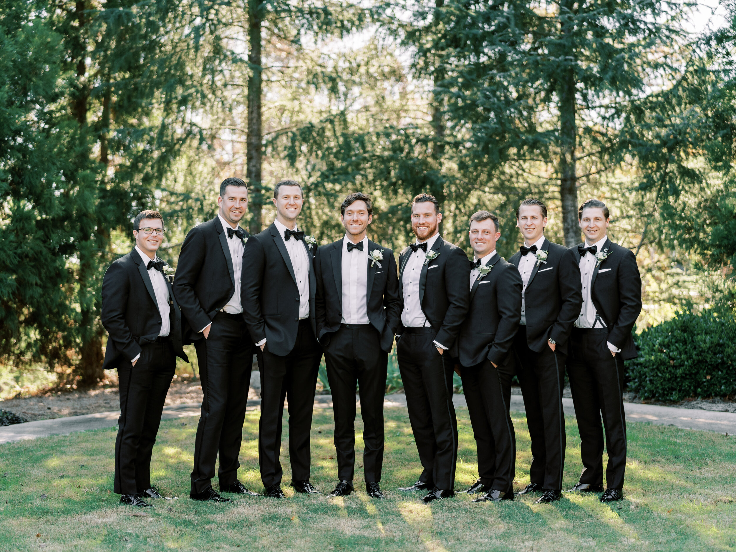 Groomsmen Tuxedos | Simply Charming Socials  | Atlanta Wedding Planner