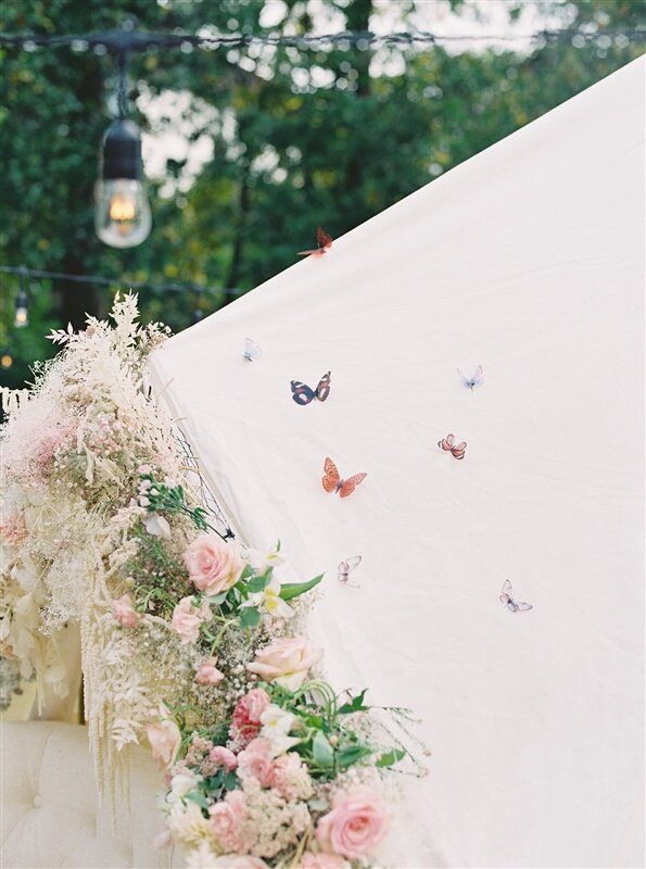 Teepee Tent with Flowers | Simply Charming Socials | Atlanta Event Planner