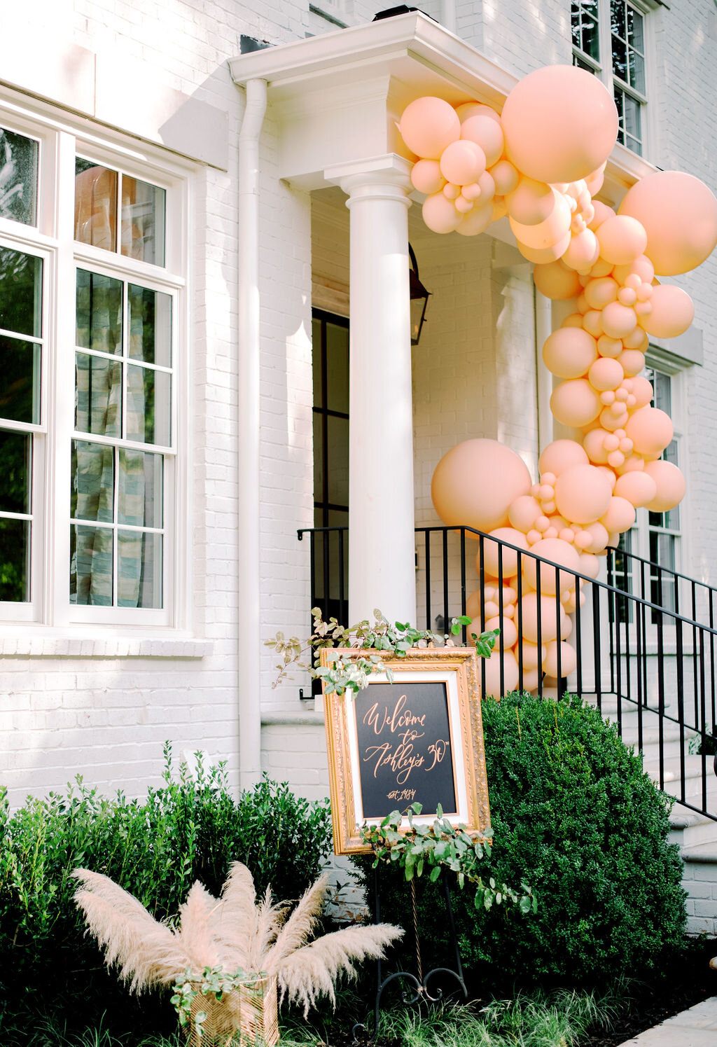 Welcome Sign and Balloon Installation | Simply Charming Socials | Atlanta Event Planner