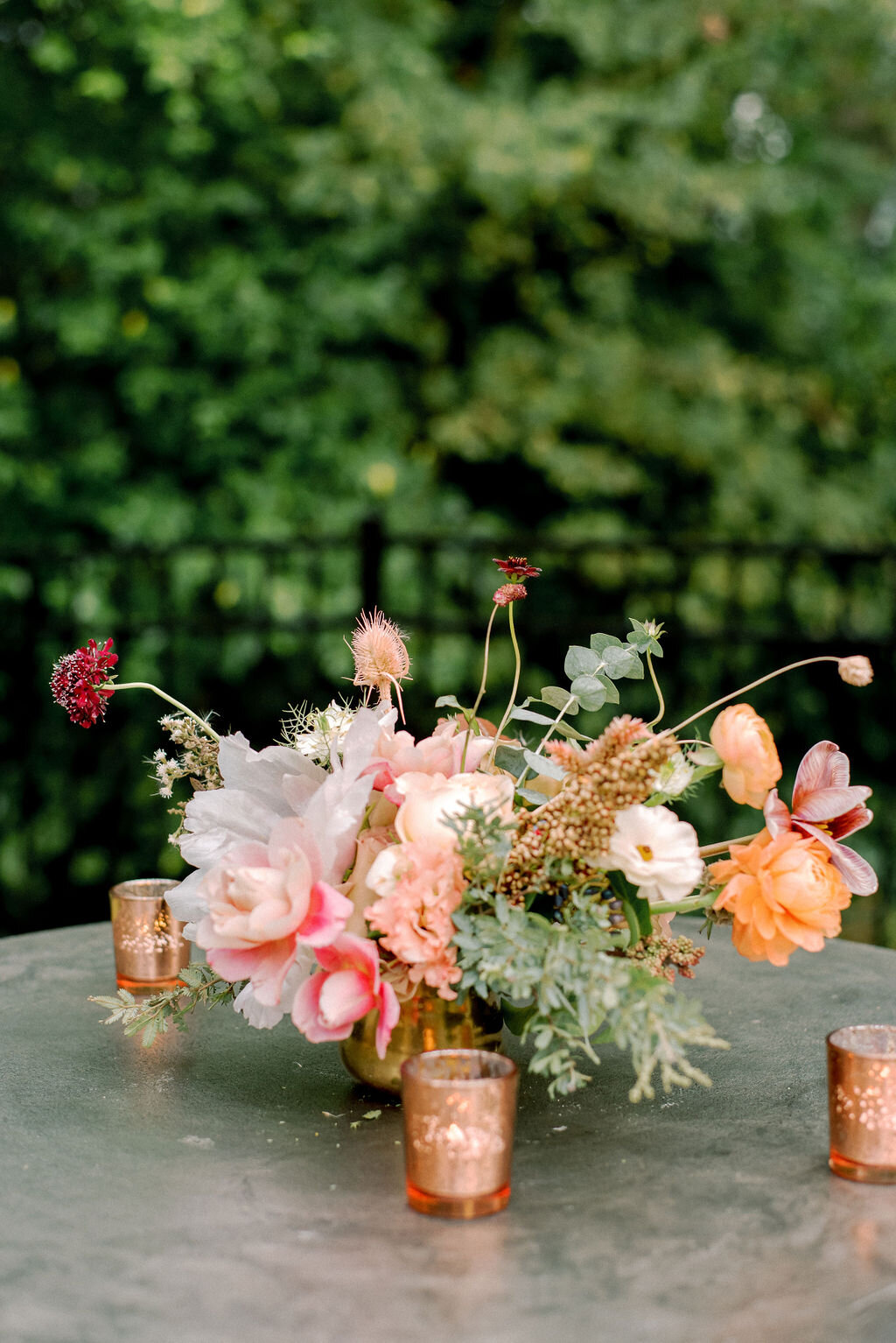 Jewel-Toned Floral Centerpieces | Simply Charming Socials | Atlanta Event Planner