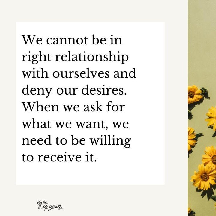 Receivership is a sacred responsibility. It's part of the cyclic nature of life; a ceremony of gratitude, the sharing of abundance and reciprocity. When we deny ourselves the right to receive our desires, we&rsquo;re also denying others from having t