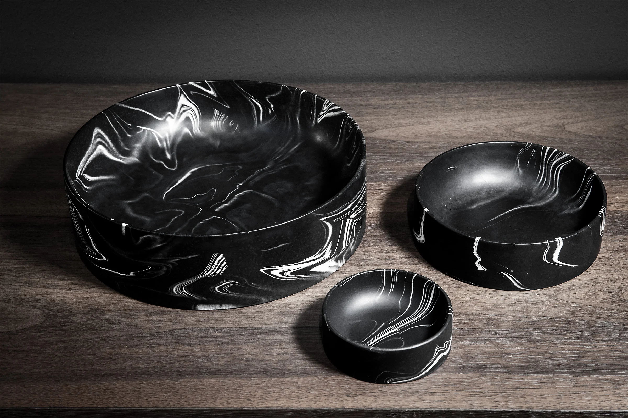 Set of S,M,L Poured Resin Bowls