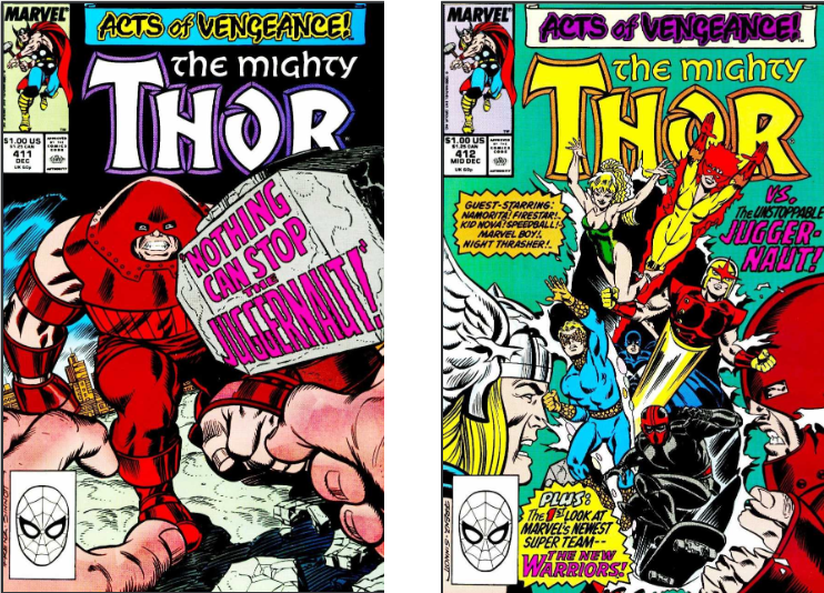 First Appearance of the New Warriors (Thor #411 and Thor #412)