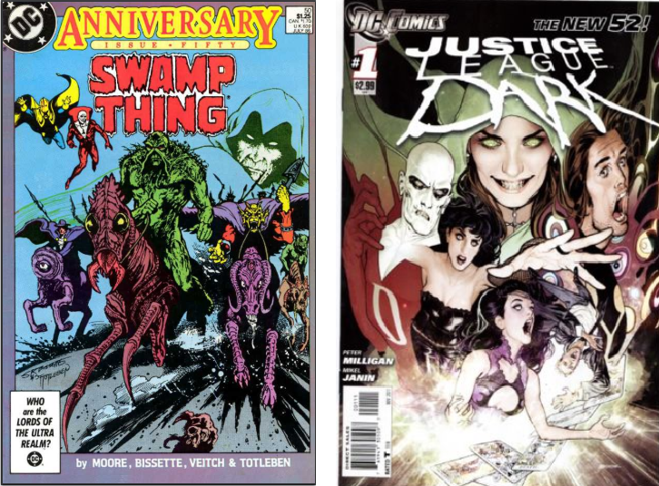 Justice League Dark has a disputed first appearance…Swamp Thing #50 and Justice League Dark #1.
