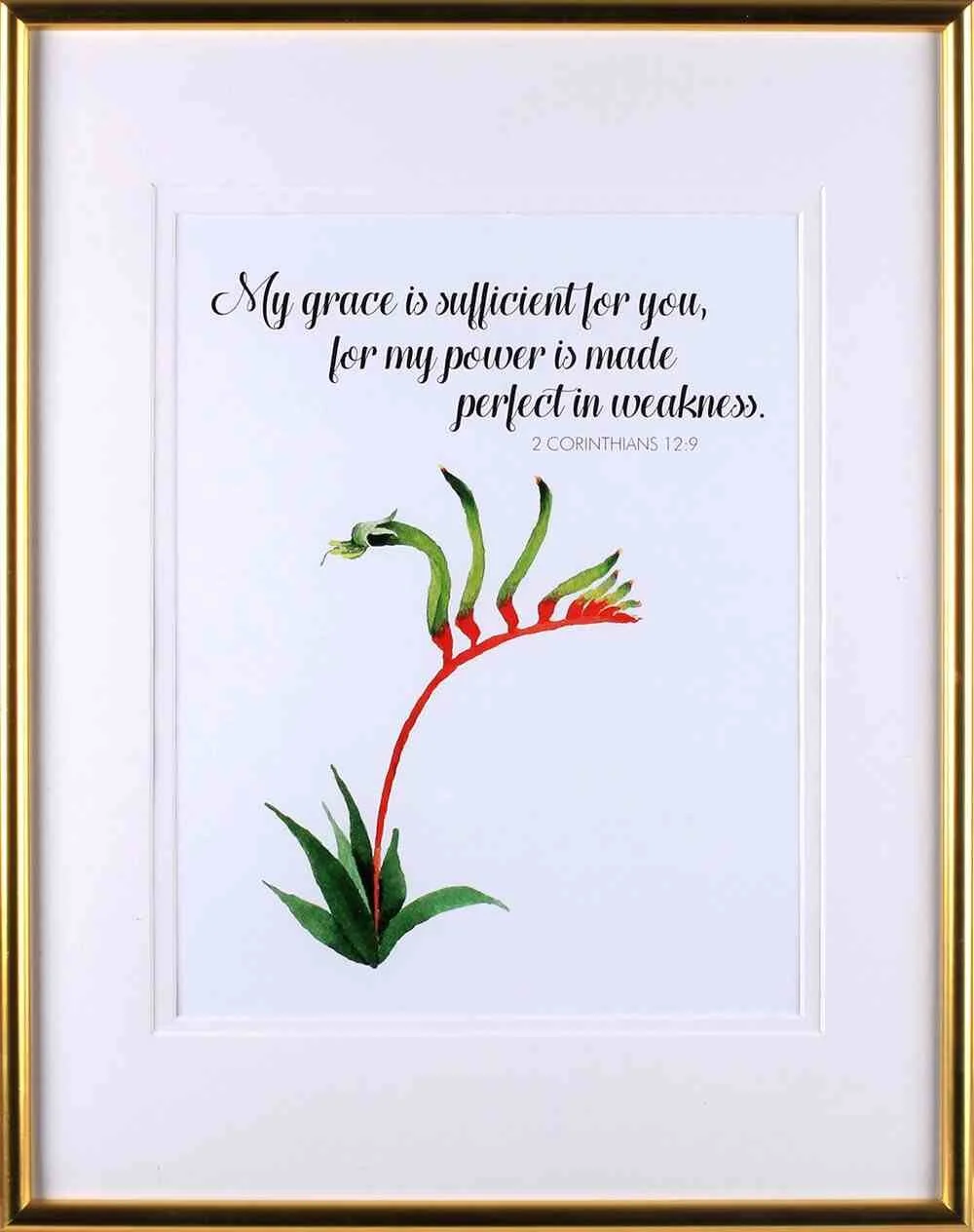 Framed watercolour artwork