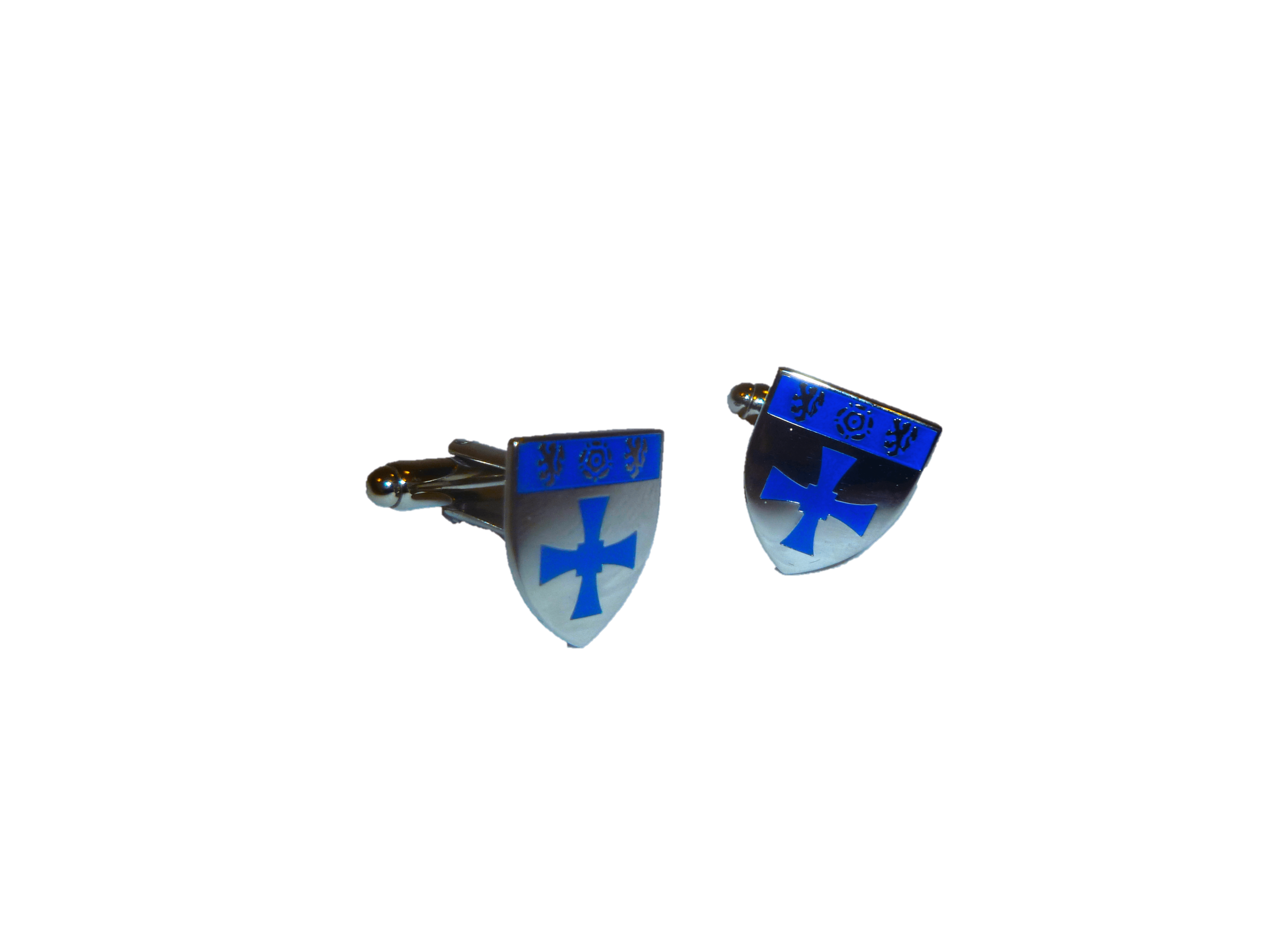 John Snow College Nickel Plated Cufflinks by The Coventry Silvercraft Company Ltd.