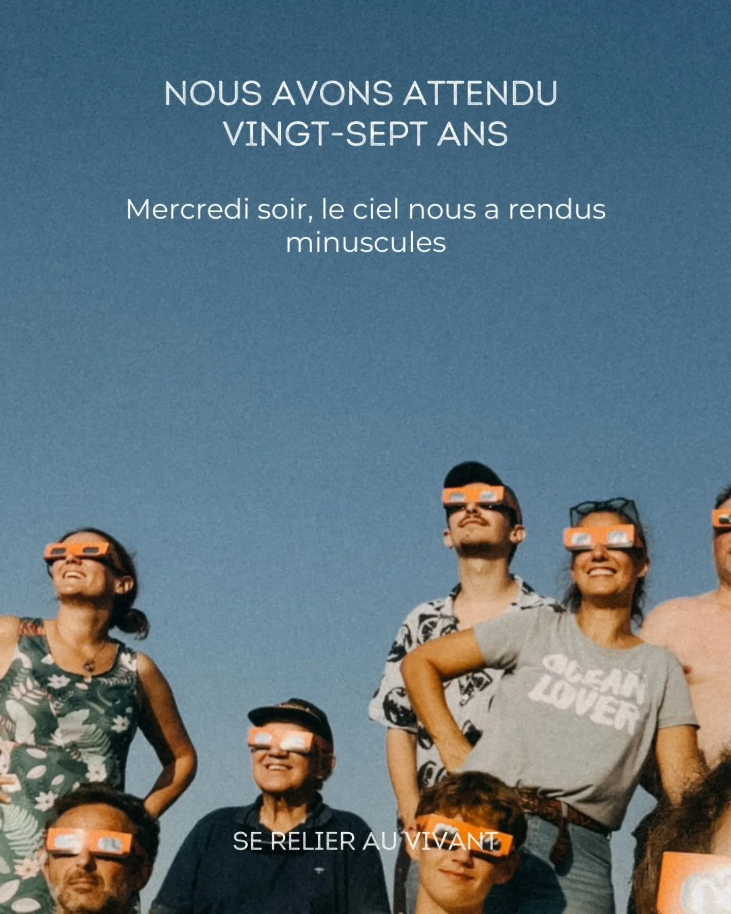 J'ai une famille chasseuse d'&eacute;clipses, sauf qu'en 1999 un gros nuage est pass&eacute; juste au moment de la totalit&eacute; de l'&eacute;clipse et nous n'avons rien vu du tout.

Mercredi soir, au Pays Basque, trois g&eacute;n&eacute;rations su