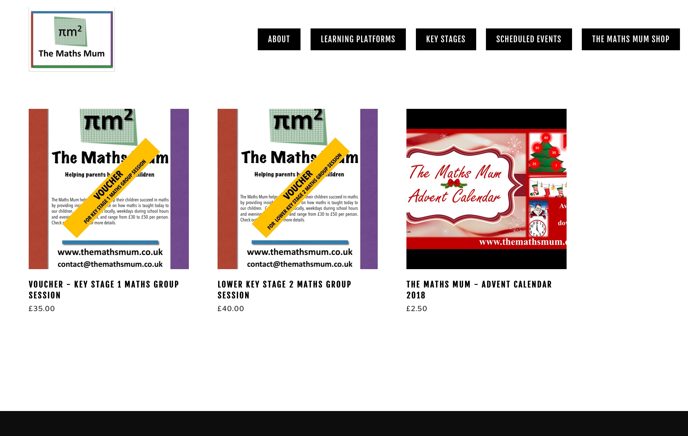 Vouchers Available in The Maths Mum Shop