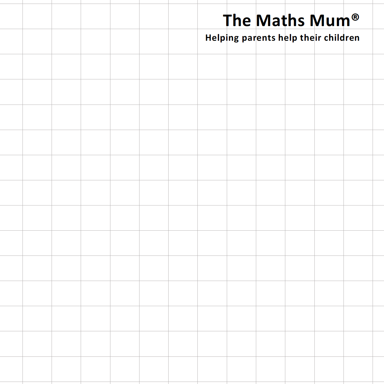 The Maths Mum® - Small 5x5mm Printable Squared Paper