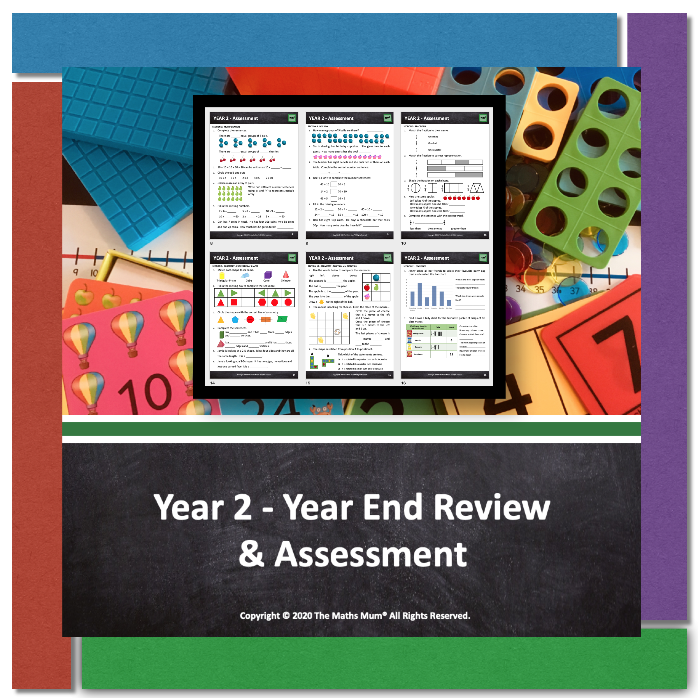 The Maths Mum® - YEAR 2 - End of Year Review &amp; Assessment