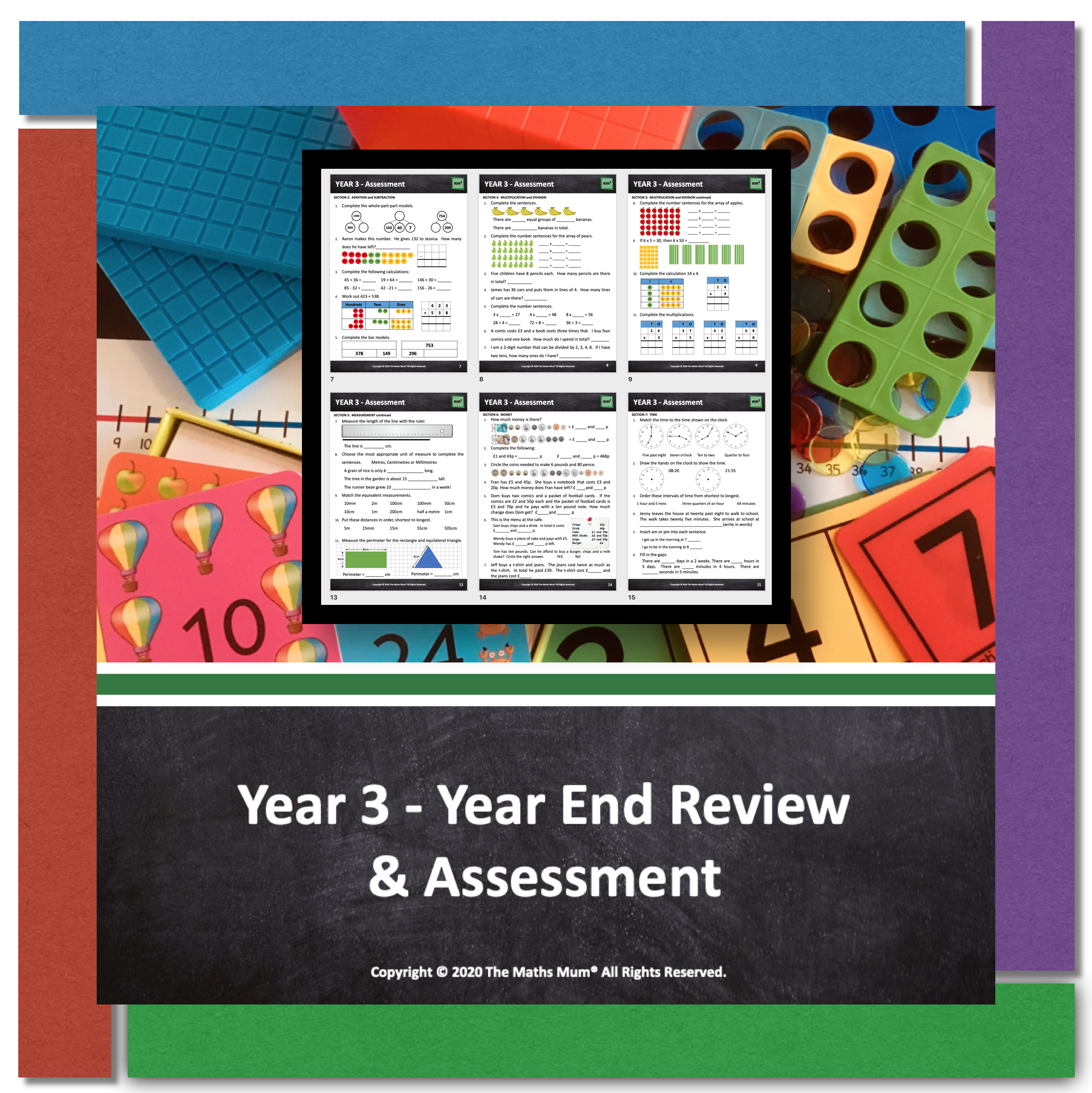 The Maths Mum® - YEAR 3 - End of Year Review &amp; Assessment