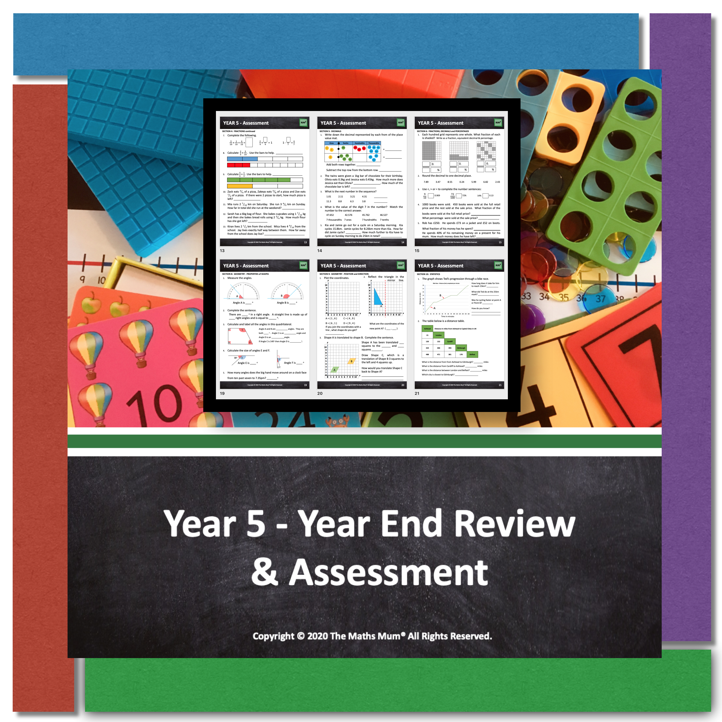 The Maths Mum® - YEAR 5 - End of Year Review &amp; Assessment