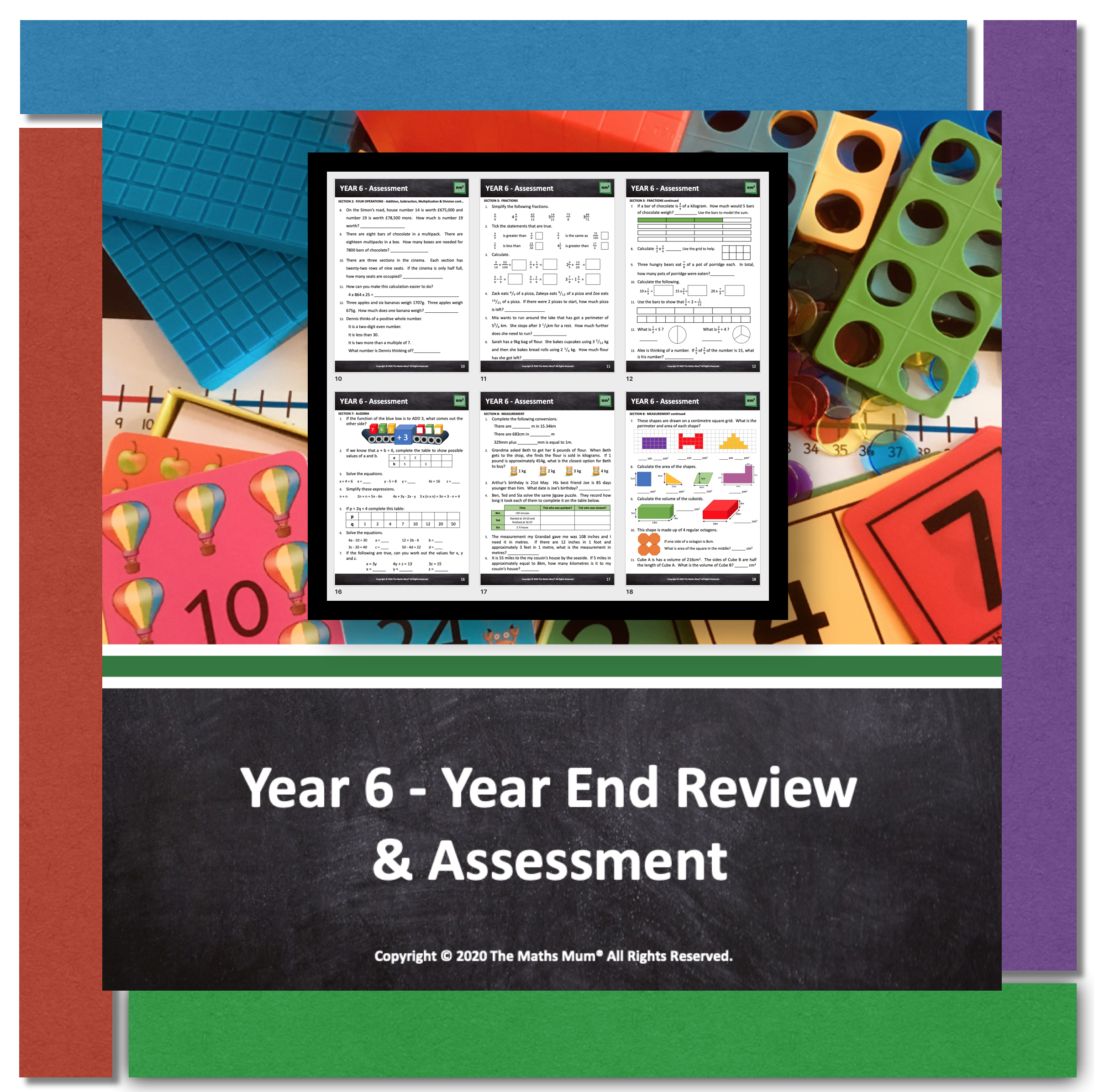The Maths Mum® - YEAR 6 - End of Year Review &amp; Assessment