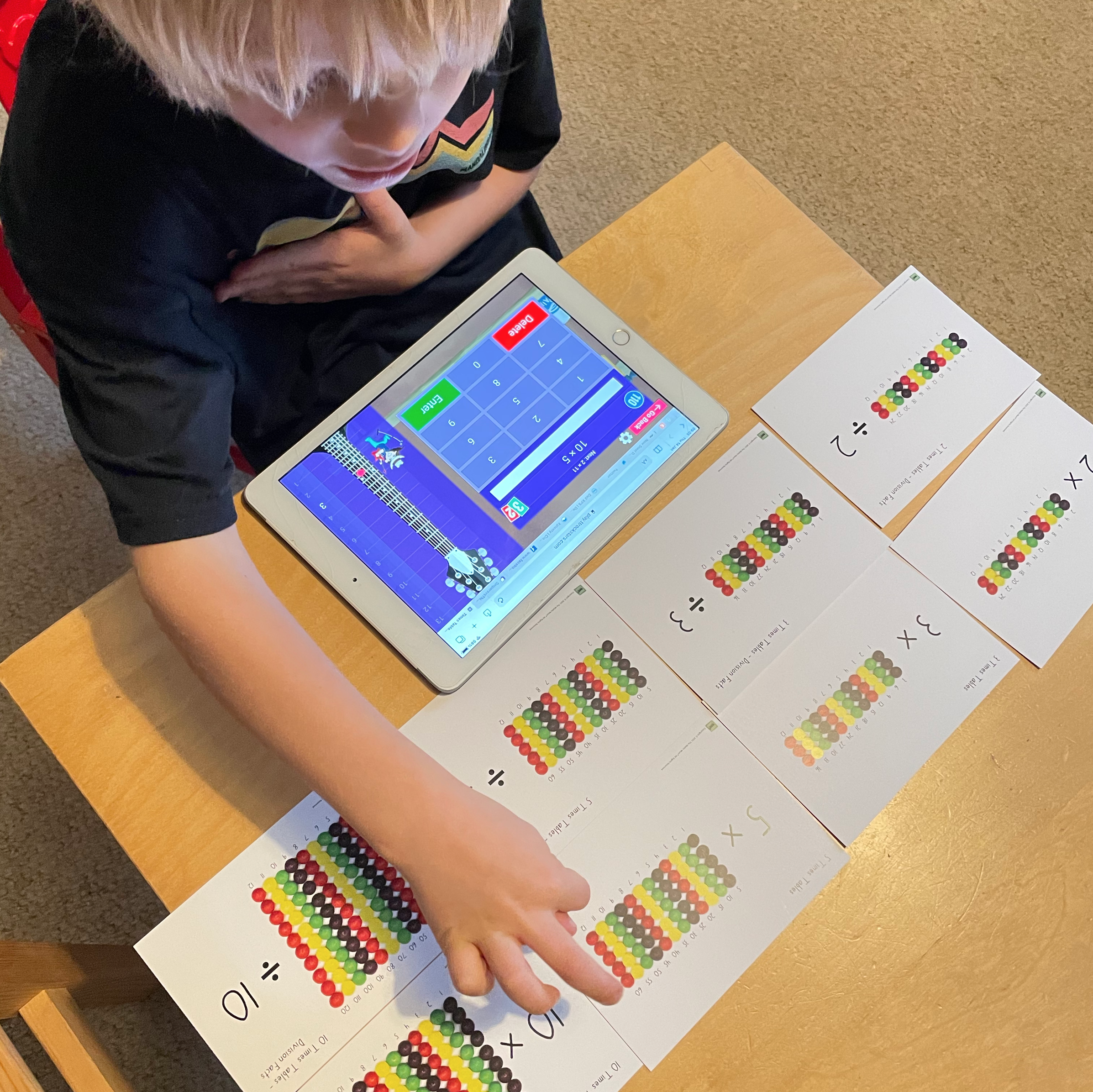 "Skittles" Times Tables FLASHCARDS