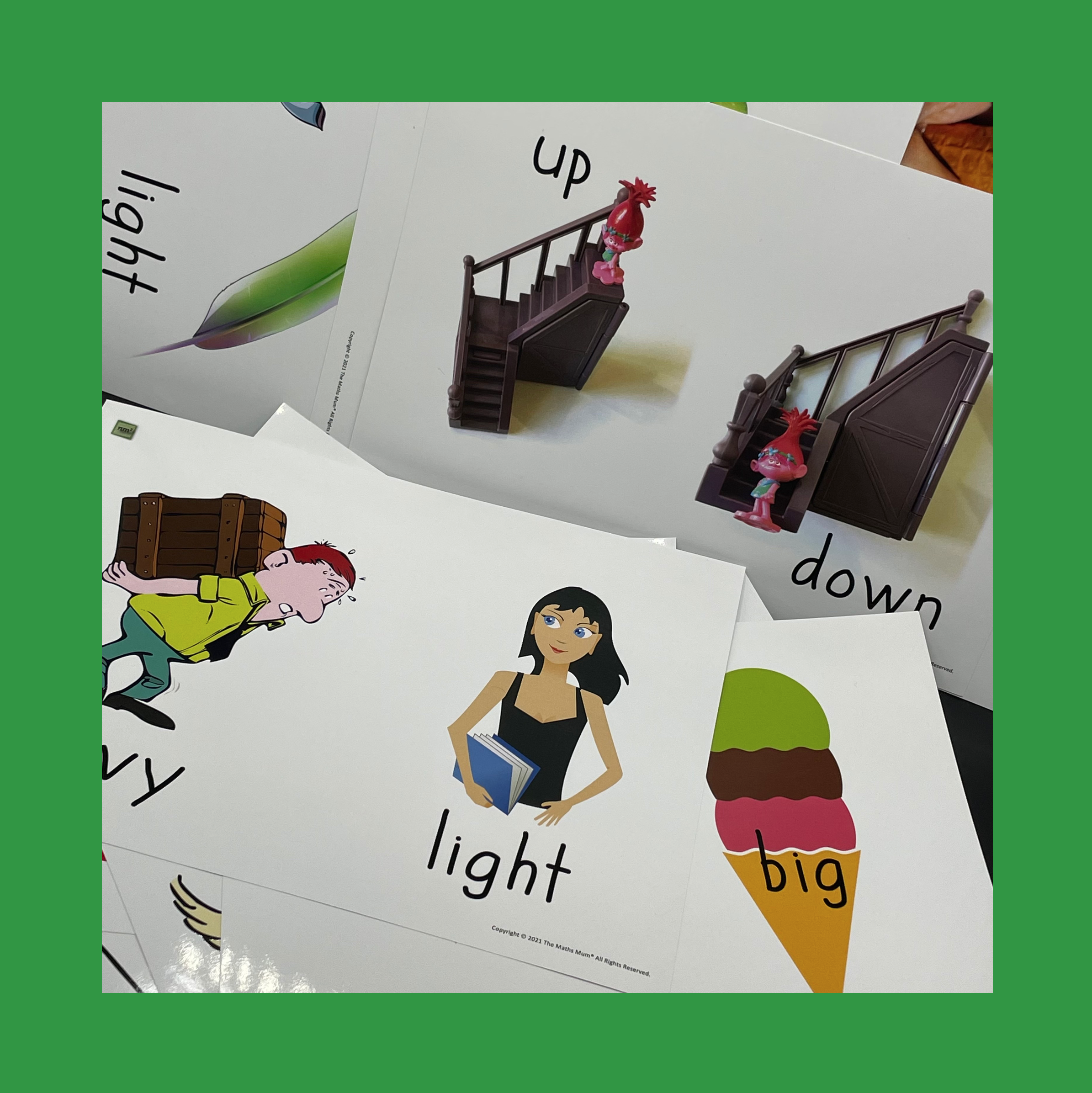 Simple Comparison Mats -  Set of 12
