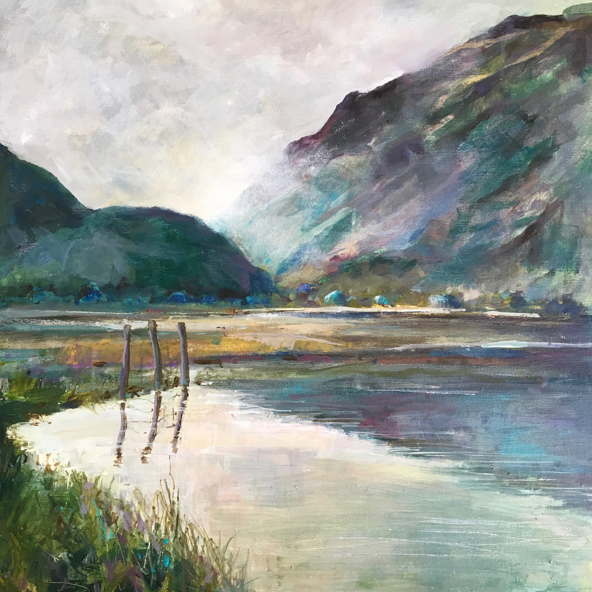 Chris Richbell, From Derwentwater , acrylic painting