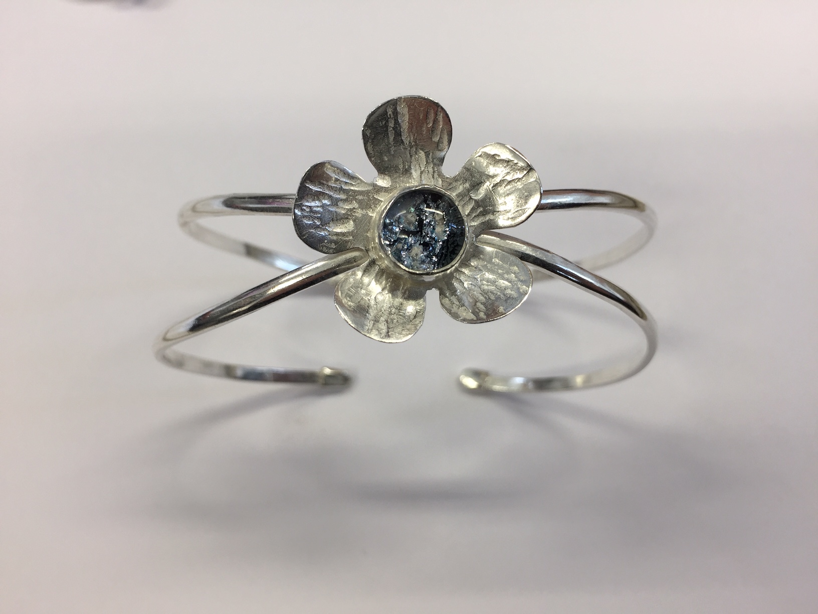 Silver ring made on Beccy Gillatt course