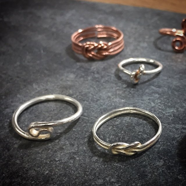 Silver rings made on Beccy Gillatt course
