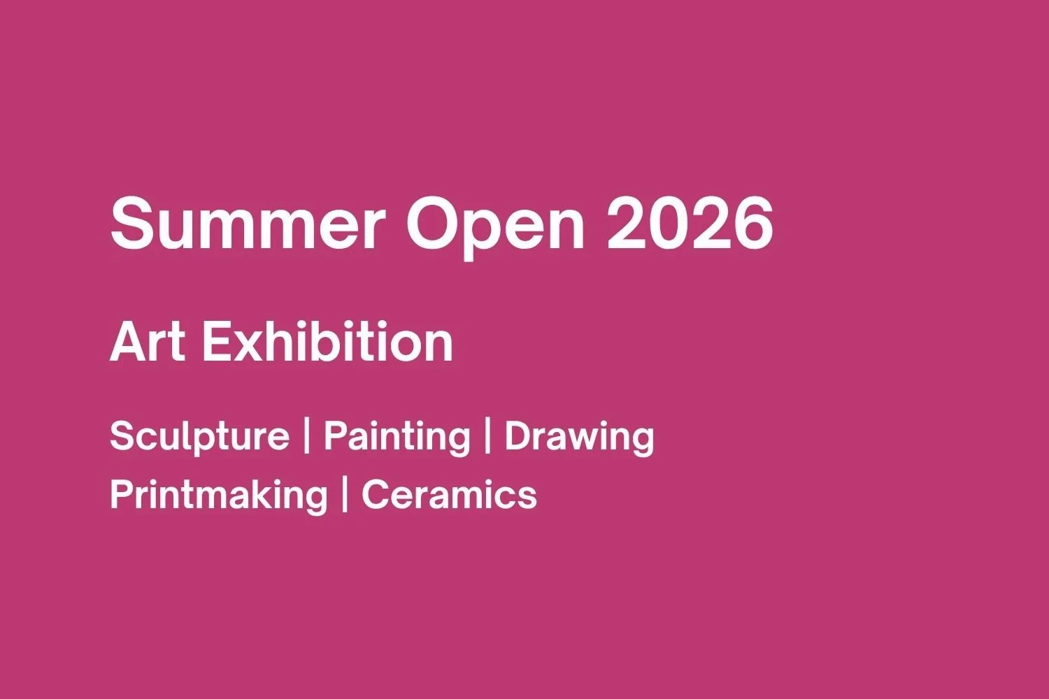 Yardley Arts Summer Open Exhibition 2026