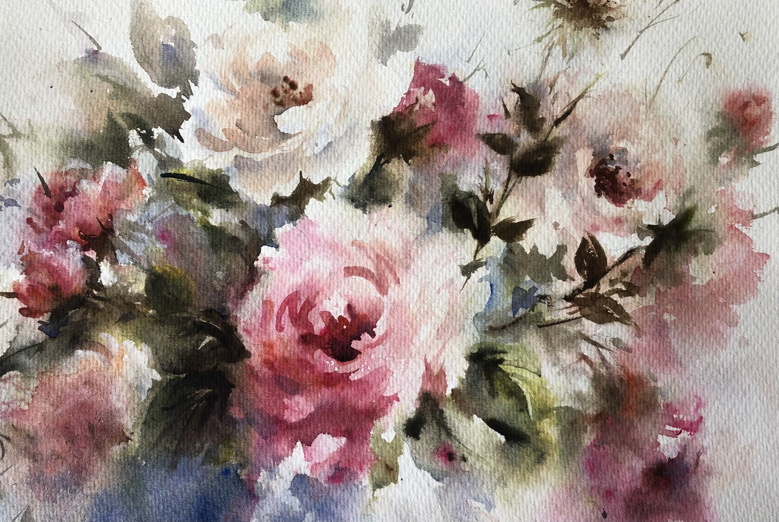 Watercolour Painting - A Riot of Roses — Courses for beginners and improvers