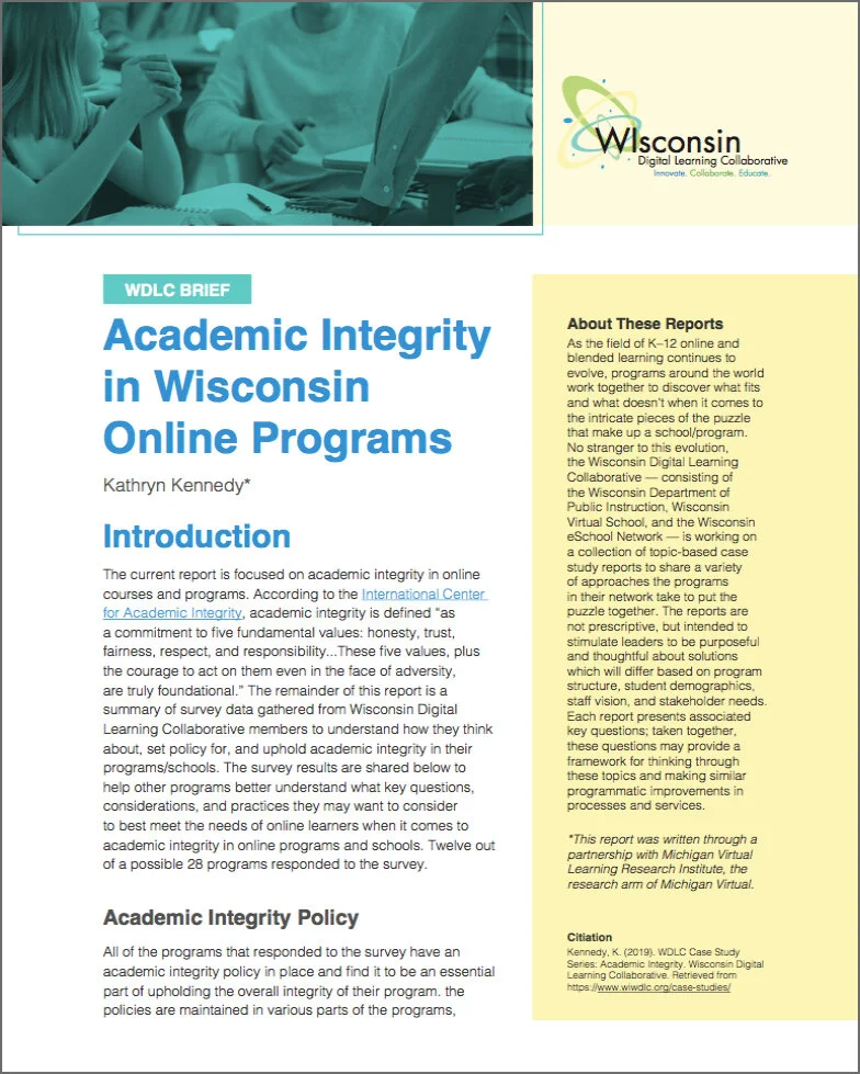 Academic Integrity in Wisconsin Online Programs