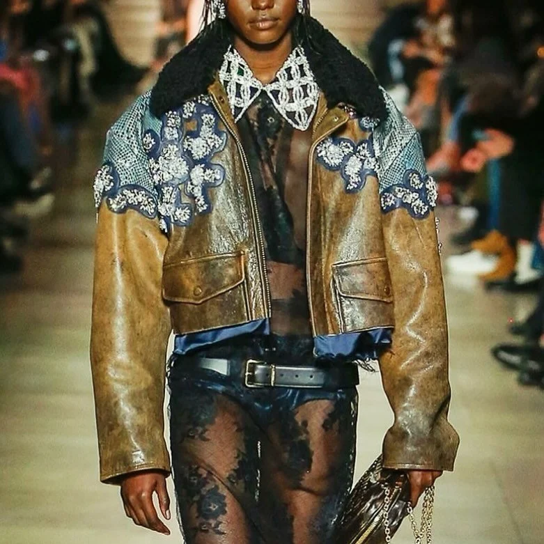 &hellip;Tuesday inspiration : this insane Miu Miu leather jacket 🙌

We make custom leather jackets シ Made in Tuscany, Italy 🇮🇹 Fatto a mano, slow fashion, made to order only, which means ZERO waste 🌍 We only produce what is pre-ordered. And final