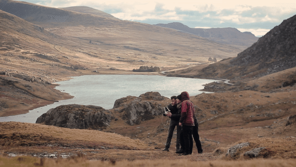 Here we are shooting drone footage in the almost-too-stunning-to-be-real Mount Snowdonia in Wales. Notice me (Jon) itching my head profusely? 