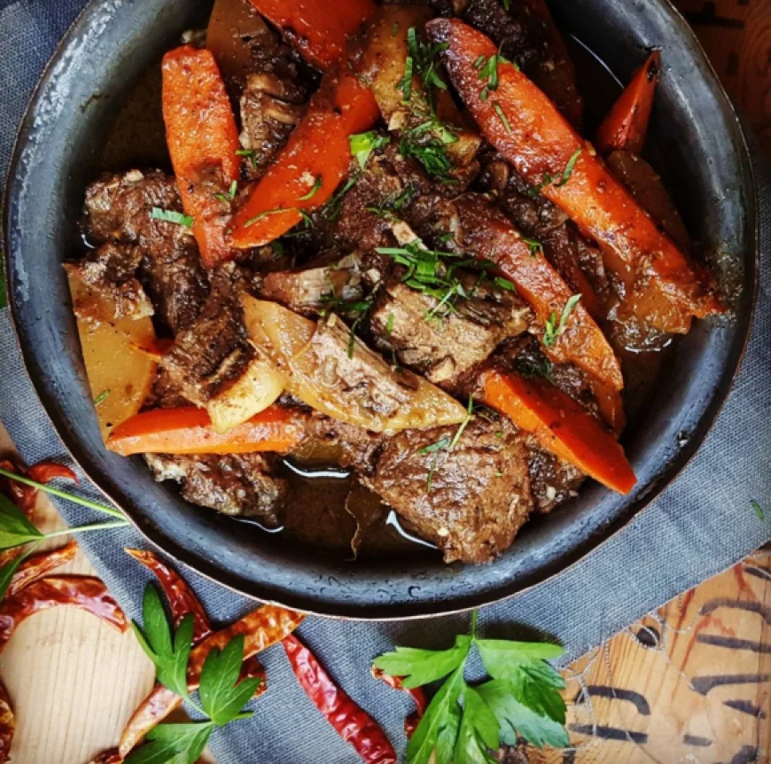 Lively Beef Stew with Root Vegetables