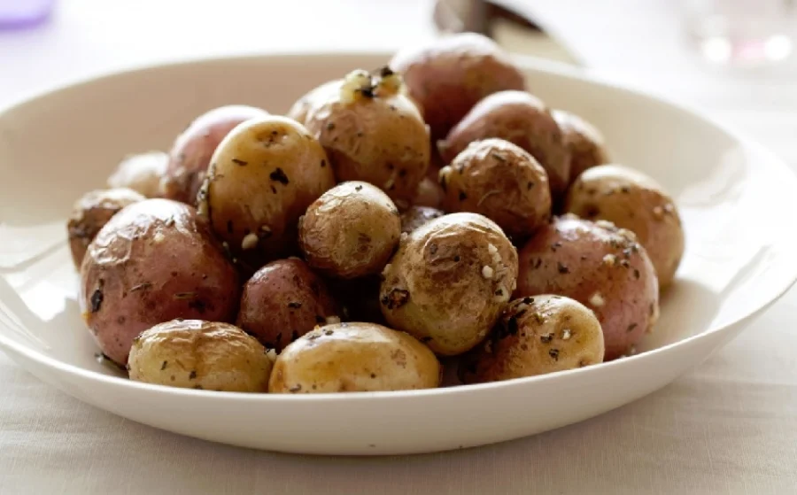 Roasted Baby Potatoes with Anchovy Butter