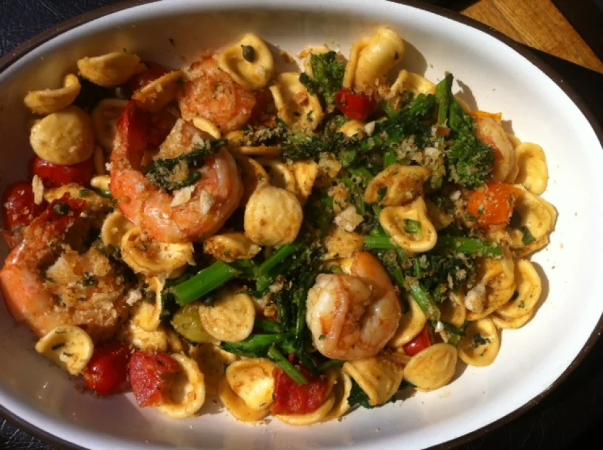 Orecchiette with Rapini, Shrimps and Cherry Tomatoes.jpg