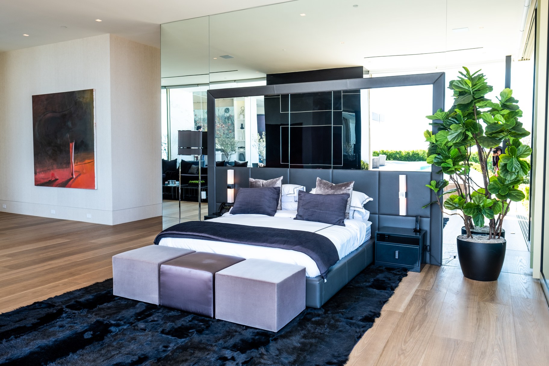 One of the many bedrooms at Opus.