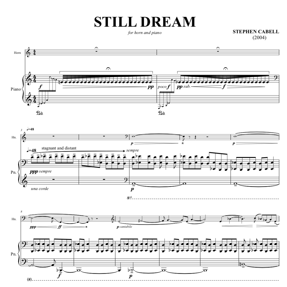 STILL DREAM full score: page 1