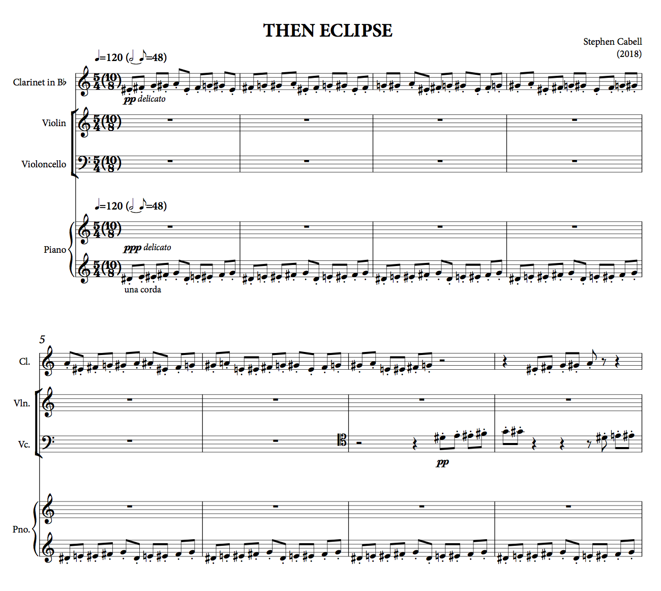 THEN ECLIPSE full score: page 1