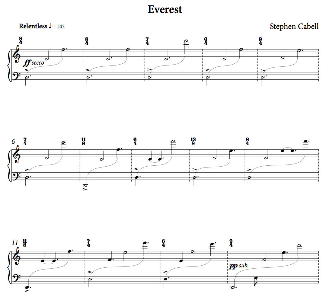EVEREST score: page 1