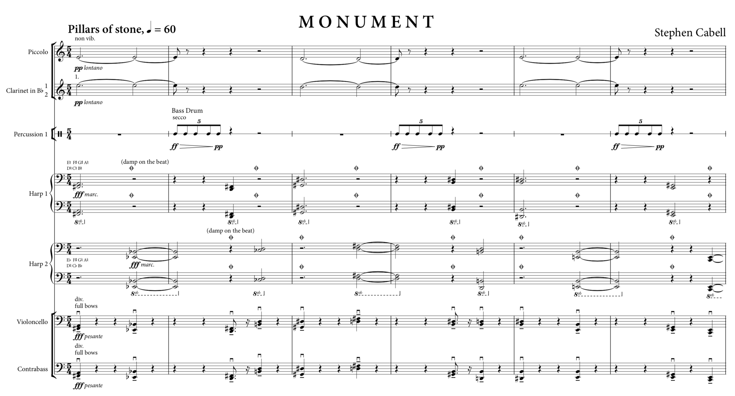MONUMENT optimized score: page 1