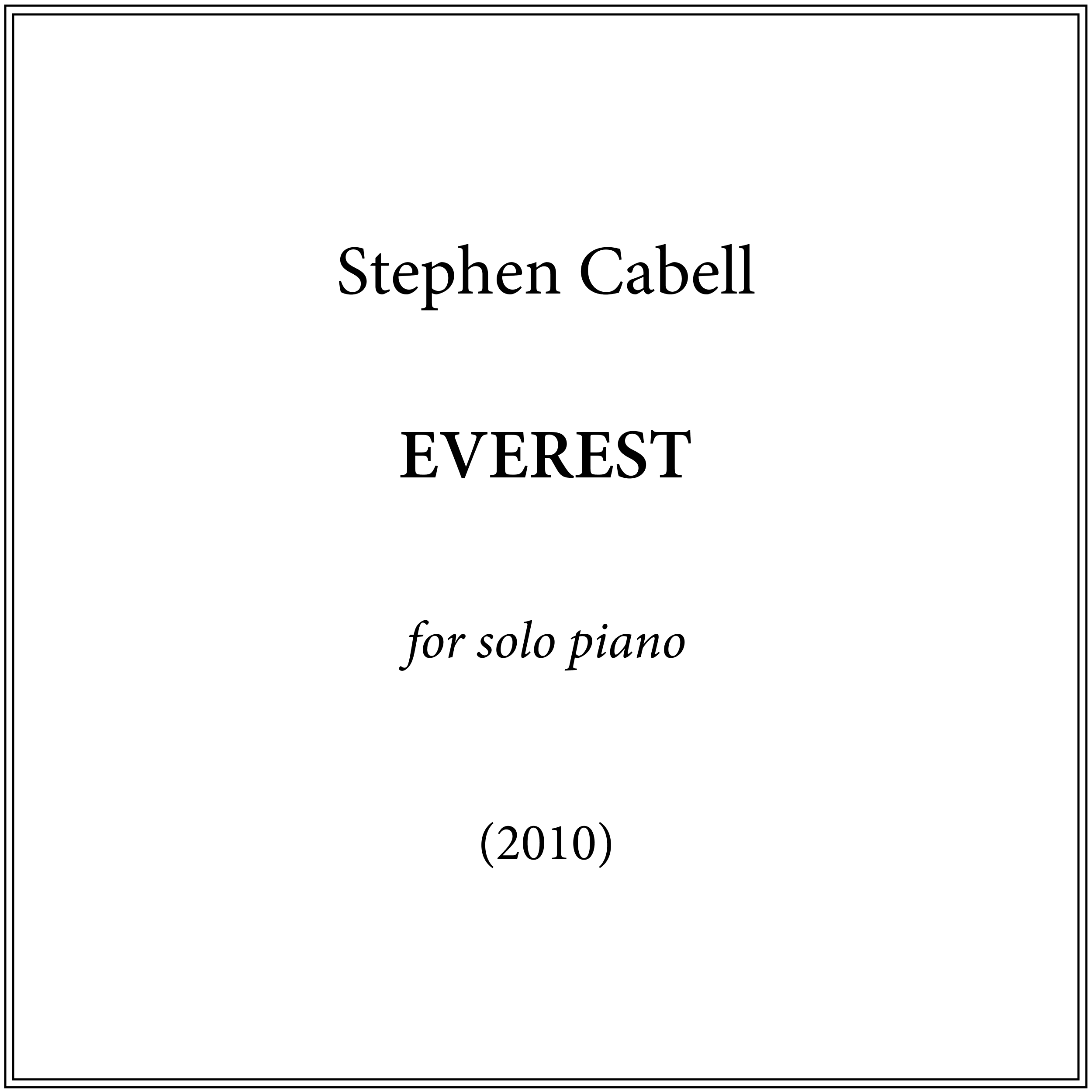 EVEREST, for solo piano – Digital Performance Materials