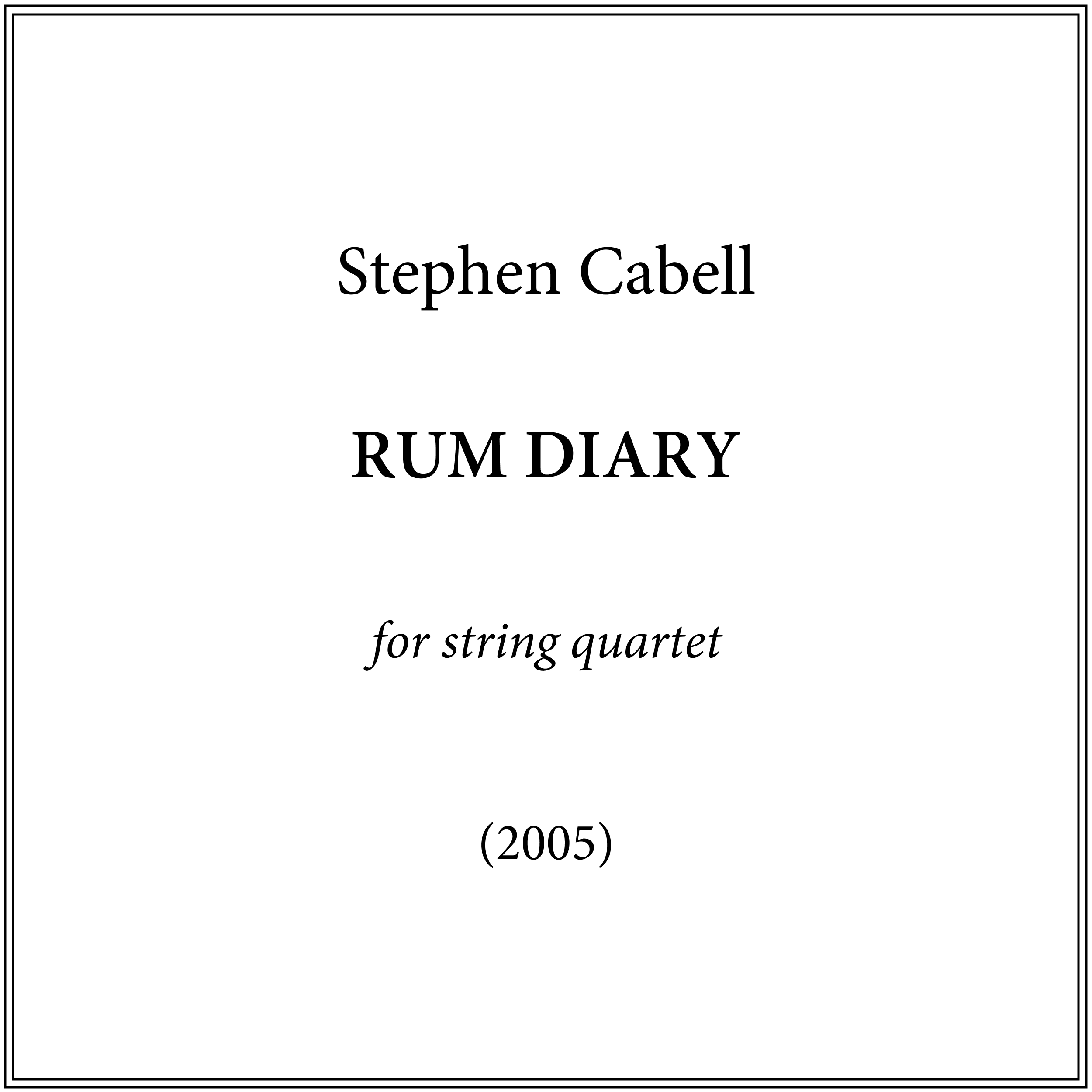 RUM DIARY, for string quartet – Digital Performance Materials (Copy)