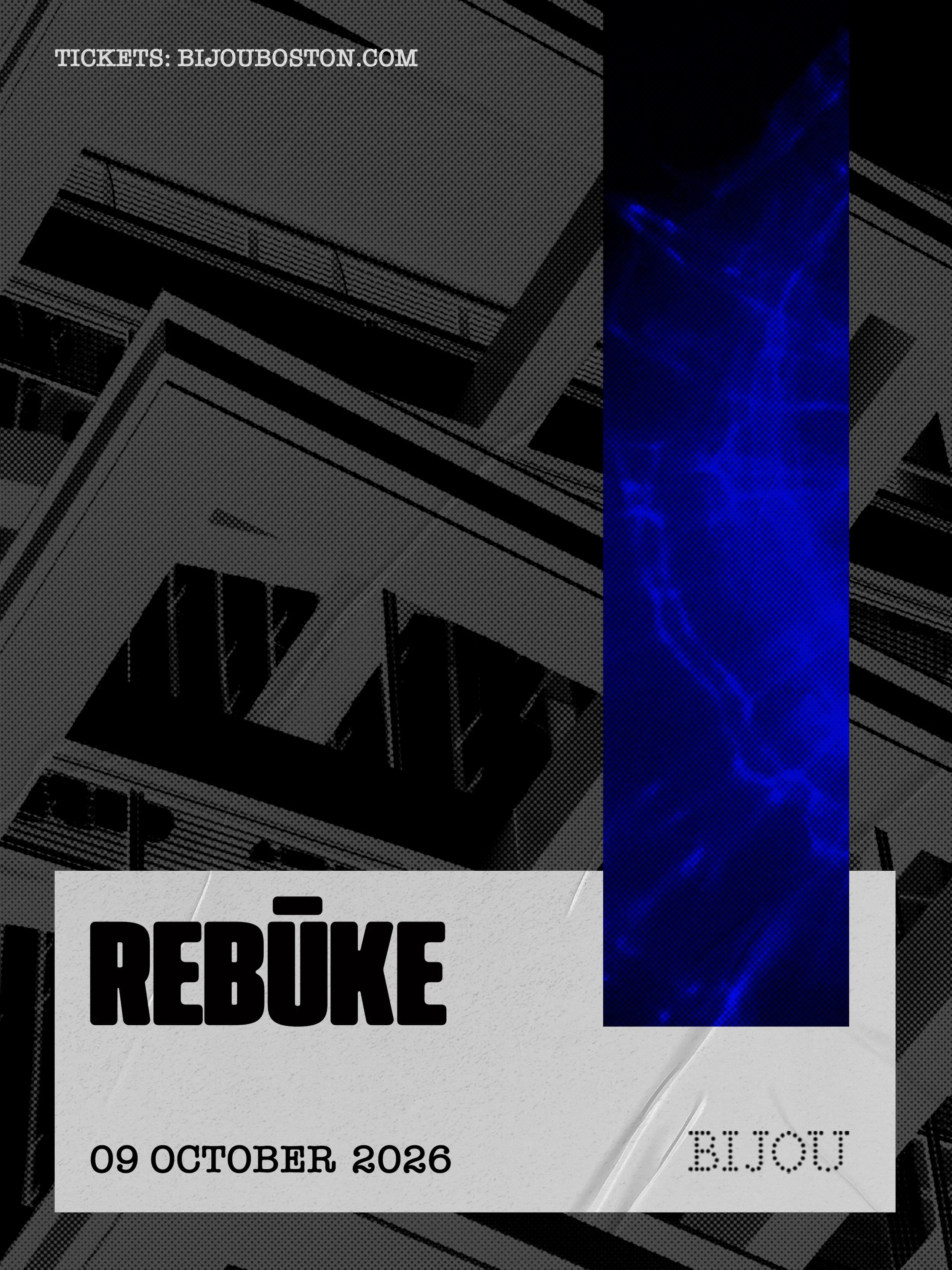 JUST ANNOUNCED 🖤 REBŪKE | OCTOBER 9

Rebūke makes his Bijou debut on Friday, October 9th.

The Irish producer broke through with &ldquo;Along Came Polly&rdquo; and has since released tracks including &ldquo;Syren&rdquo; with Anyma, &ldquo;Storm 2022