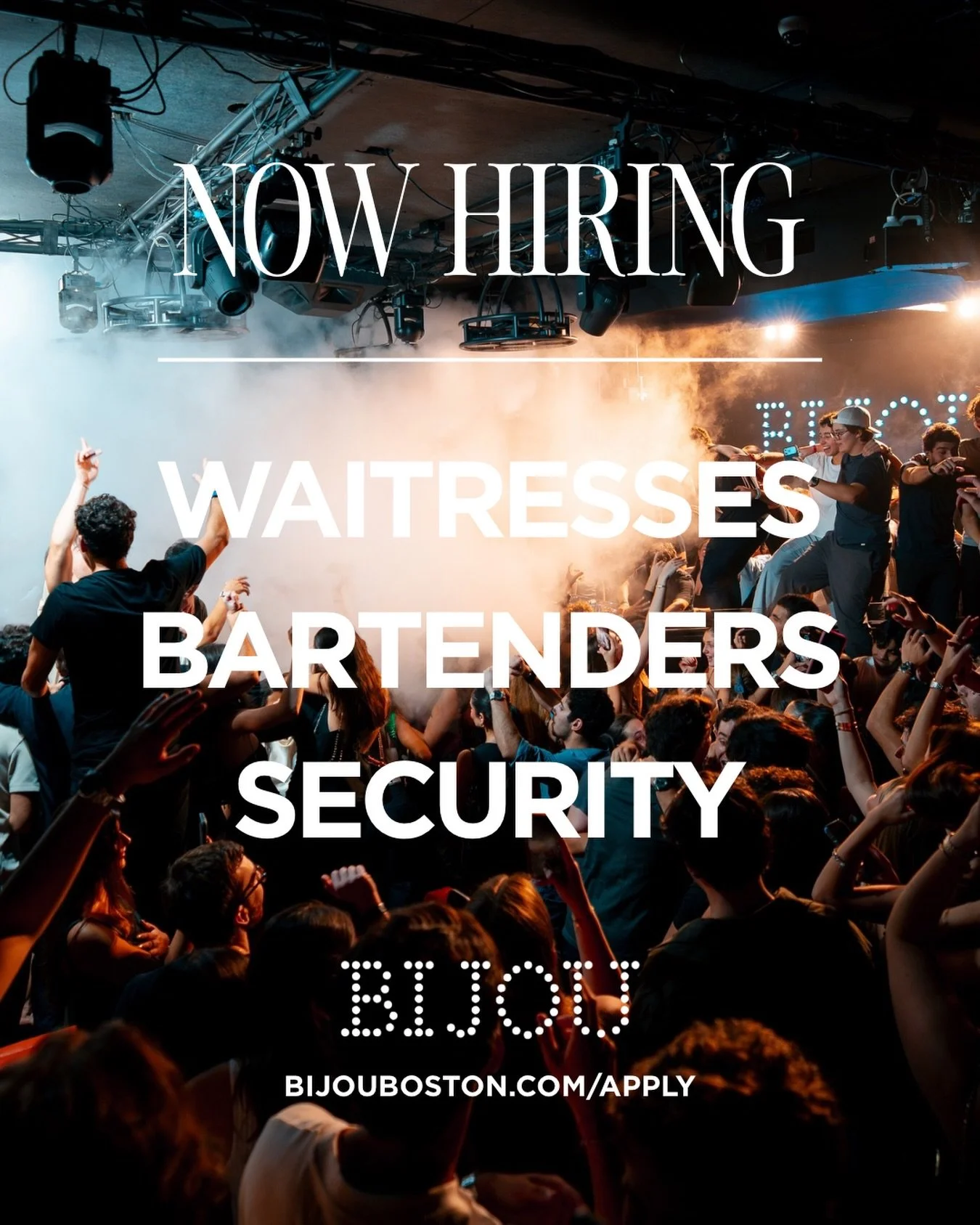 Now Hiring 

BijouBoston.com/apply