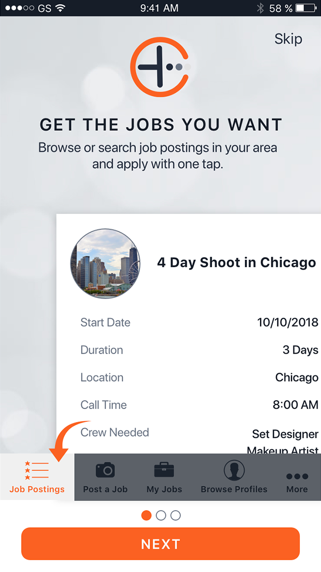 App Screenshot: Job POstings