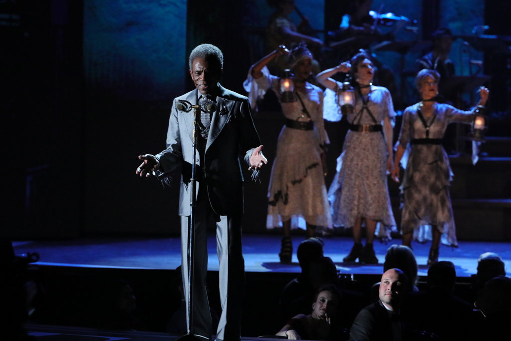 André De Shields performing a number from “Hadestown,” the night’s big winner. Photo Credit: Sara Krulwich