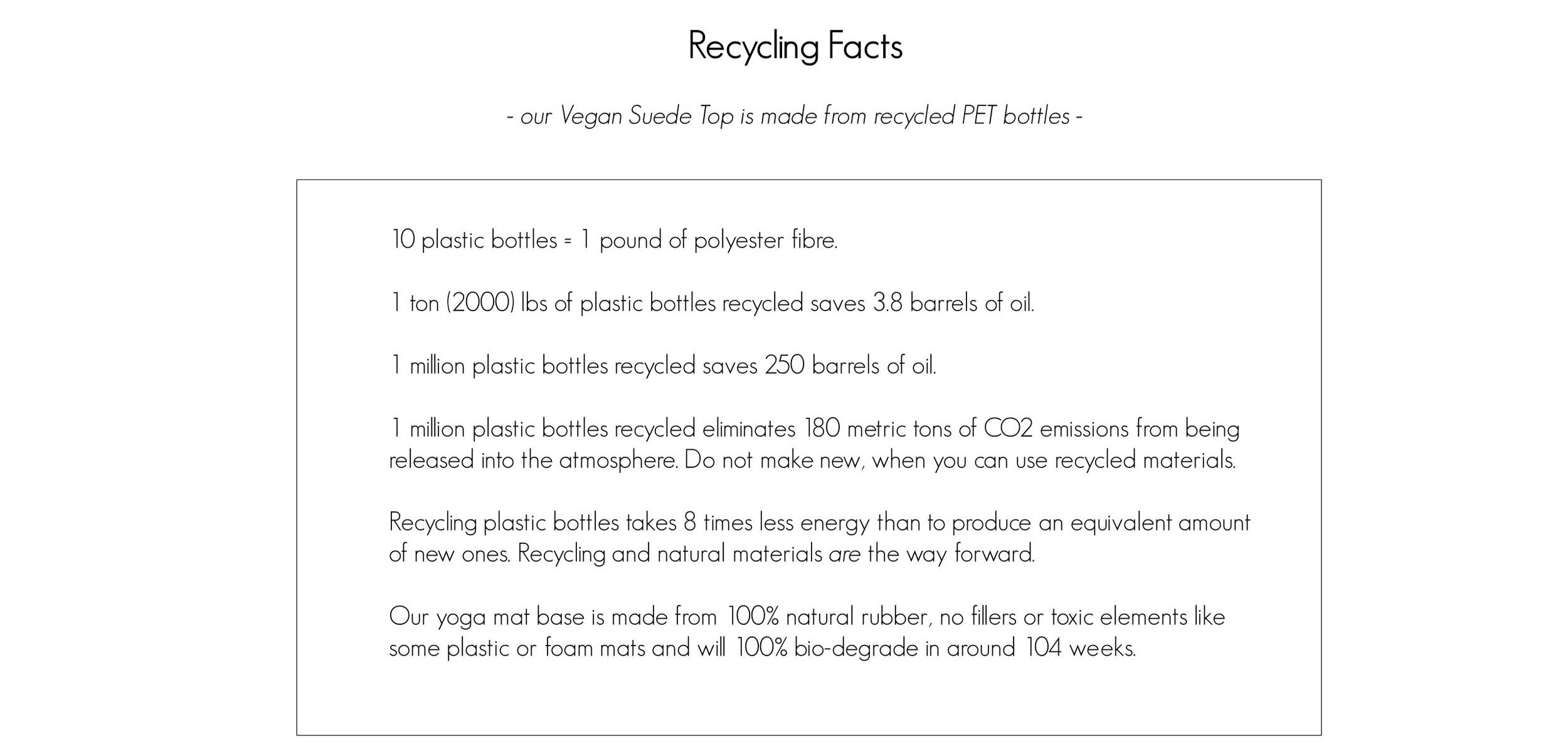 yoga mat recycling facts