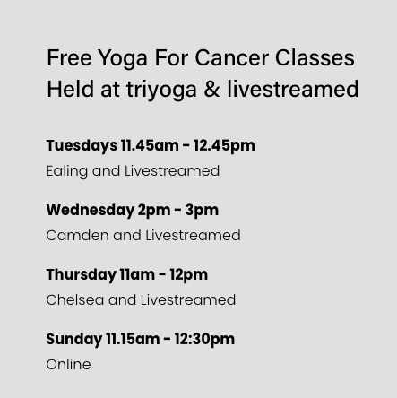 Class schedule online yoga for cancer