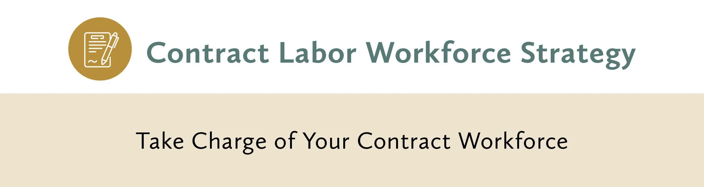 Contract Labor Workforce Strategy