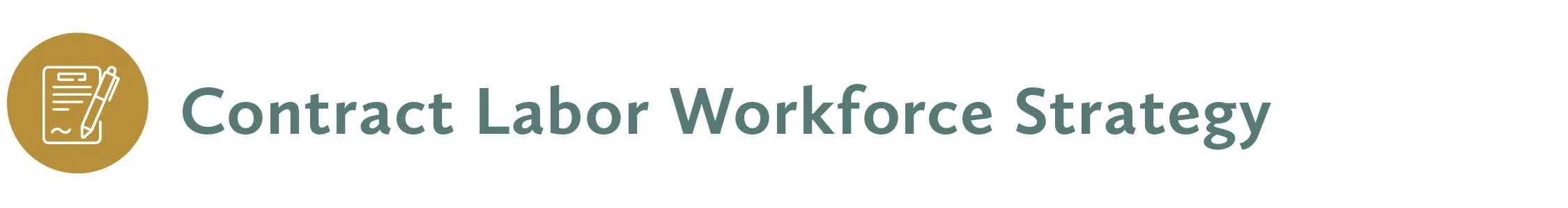 contract labor workforce strategy