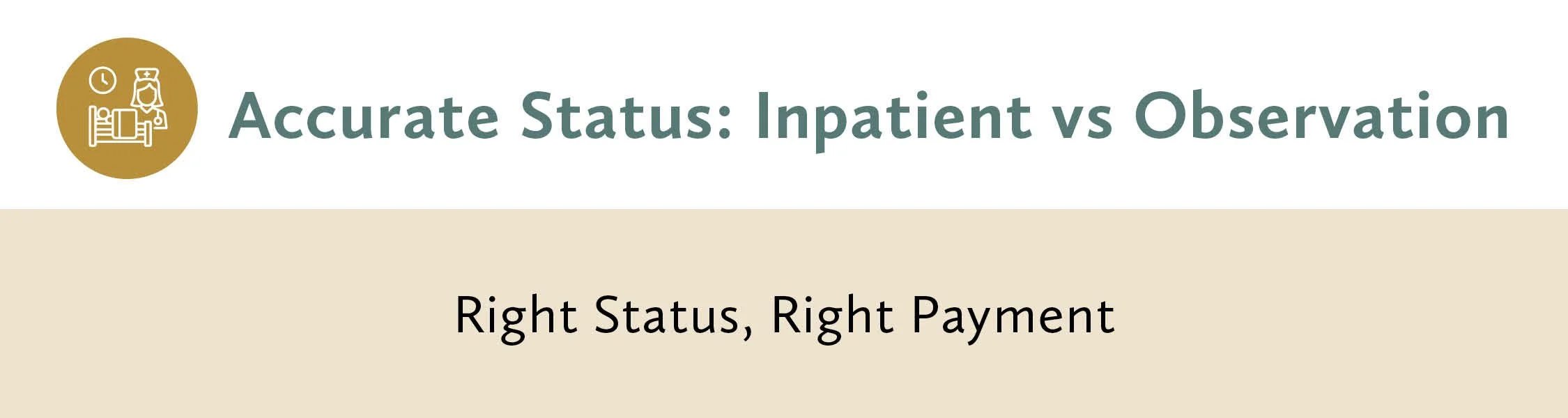 Accurate Status: Inpatient vs. Observation