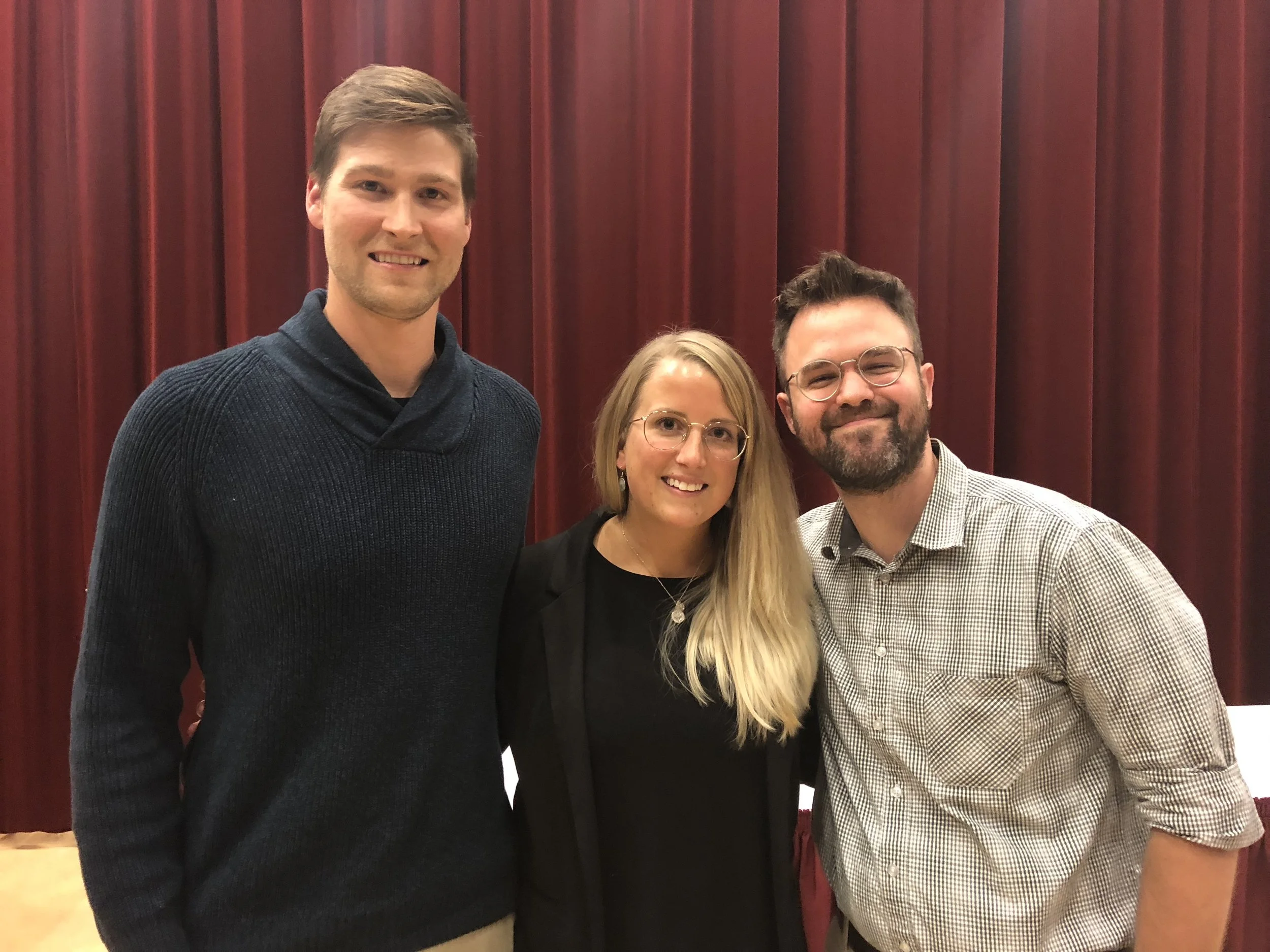 Pictured: Mitchell Kerr, Dr. Erin Adlakha, and Glen Hodge.