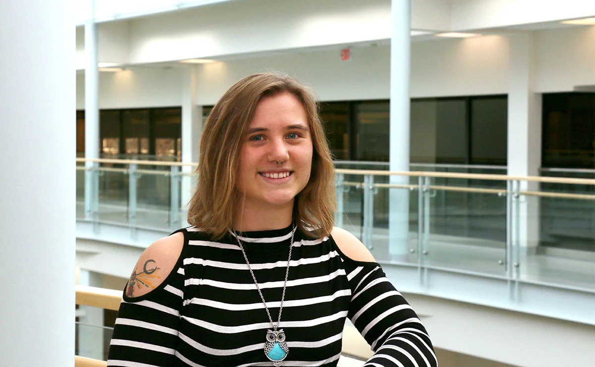 Kaitlyn Blatt-Janmaat, 4th year science student and MITACS grant recipient.