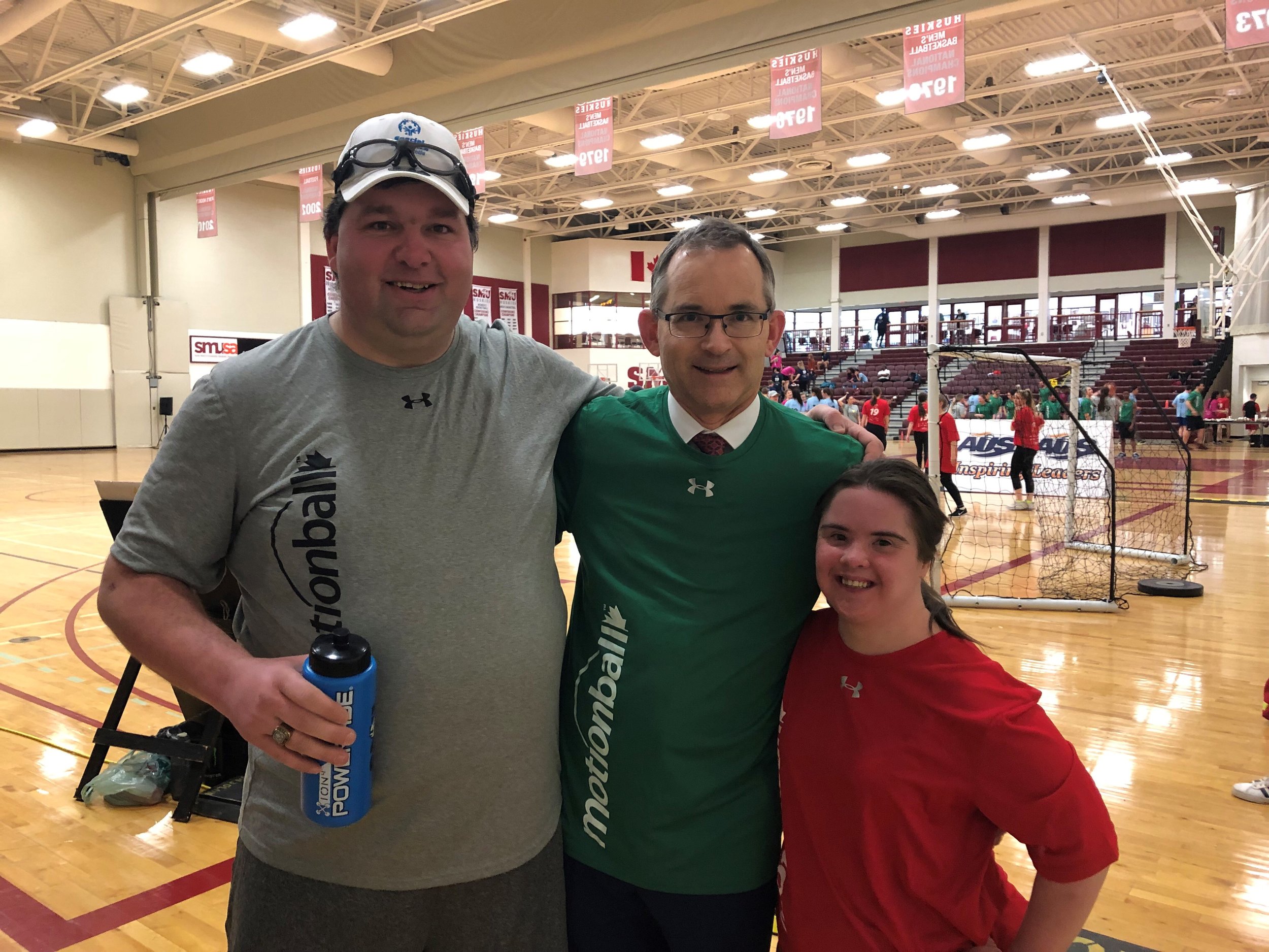 Rob Summerby-Murray met Special Olympics athletes Billy and Katie.