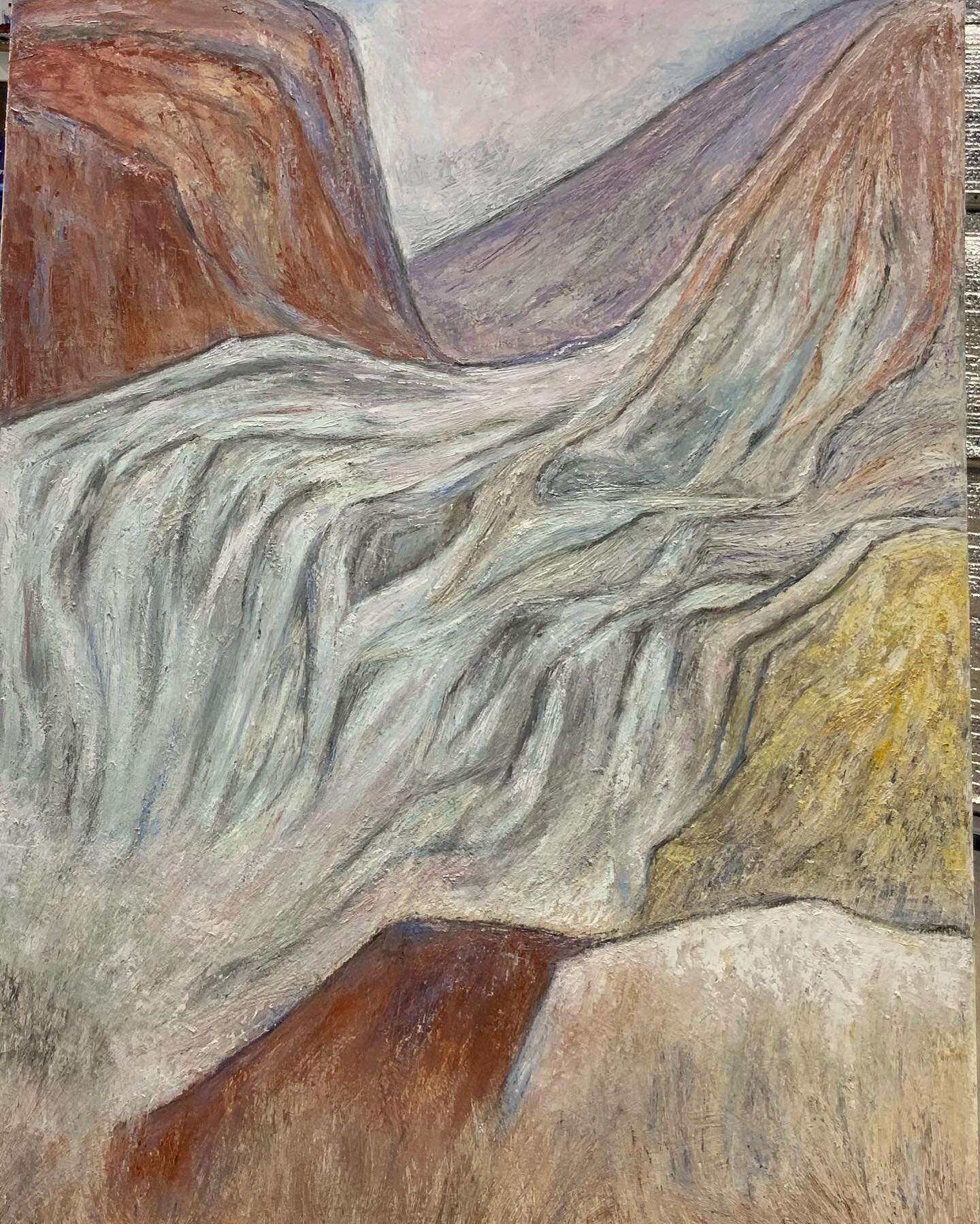 More rocks and now water. Oil on canvas #dtlaartsdistrict #oilpainter 
#landscapeartist
#abstractpainting
 #oilpainter #abstractart
#oilpainting #contemporaryart
#abstractpainter
#contemporarypainter 
#landscapeartist
#abstractpainting
#palatteknifea